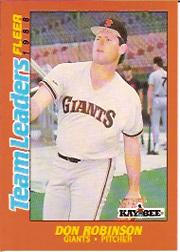 1988 Fleer Team Leaders Baseball Cards 031      Don Robinson